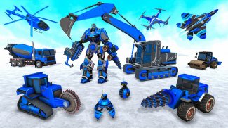 Snow Excavator Robot Games screenshot 2