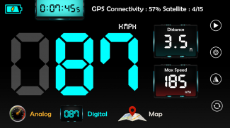 Velocímetro: Carro Heads Up Display GPS Odômetro screenshot 0