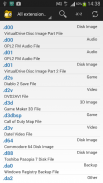 File Extensions list screenshot 3