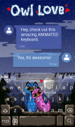 Owl Love Keyboard & Wallpaper screenshot 2