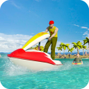 Beach Lifeguard Rescue Squad: Motor Boat Driving Icon