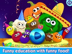 Funny Food 2! Okul öncesi eğitici çocuk oyunları! screenshot 1