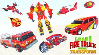 Fire Truck Robot Rescue Game screenshot 1