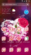 Shine Red Heart Rose Love--APUS Launcher theme screenshot 1