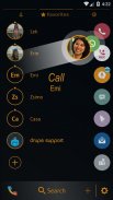 Circle Black Orange Phone DIaler Theme screenshot 1