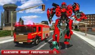 911 truk pemadam kebakaran nyata robot game screenshot 10