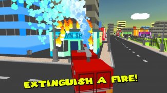 Cube Fire Truck: Firefighter screenshot 2