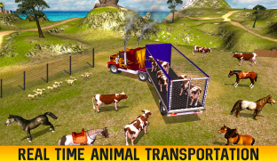 مزرعة الحيوانات النقل شاحنة ألعاب القيادة screenshot 3