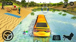 Beach Water Surfer Limousine Car Driving Simulator screenshot 4