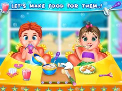 Twin mermaid babysitter care screenshot 0