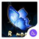 Blue Flower Butterfly  - APUS Launcher Free Theme Icon