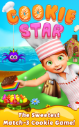 Cookie Star: เค้กน้ำตาล - เกมฟรี screenshot 3