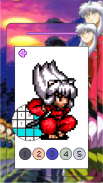 InuYasha Pixel Art Coloring screenshot 2