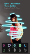 Spiral Photo Editor : Collage & Neon Effects screenshot 1