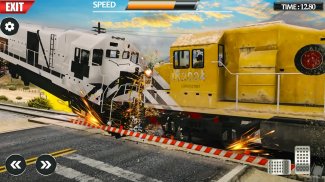 Train Vs Giant Pit Crash Games screenshot 9