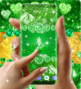 Green diamond shiny wallpapers screenshot 1