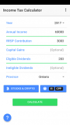 Canadian Income Tax Calculator screenshot 0