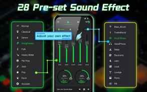 均衡器 - 低音增强器和音量 screenshot 2