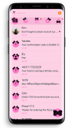 SMS Theme Ribbon Black - pink screenshot 1