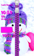 Zipper Lock Screen – Snowman screenshot 4