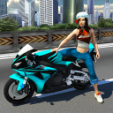 Racing Girl 3D Icon