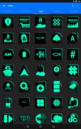 Flat Black and Teal Icon Pack ✨Free✨ screenshot 7