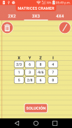 Matrices Cramer screenshot 2