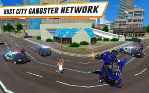 الشرطة سيارة تحويل روبوت الجريمة لعبة  المدينة screenshot 6