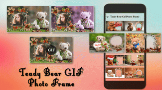 HD Teddy Bear GIF Photo Frame Editor 201 screenshot 0