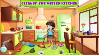 Kitchen Cleaning House Games screenshot 0