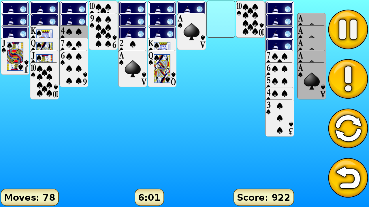 بازی Spider solitaire - دانلود