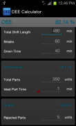 OEE Calculator screenshot 1