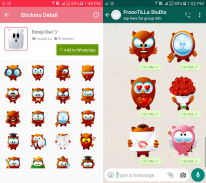 🦉Cute Owl Stickers - WAStickerApp screenshot 1
