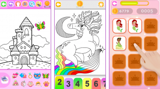 Princess Coloring Book Glitter screenshot 8