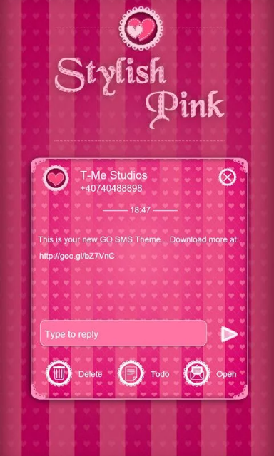 GO SMS Stylish Pink | Download APK for Android - Aptoide