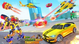 Flying robot jet Transform bike game screenshot 1