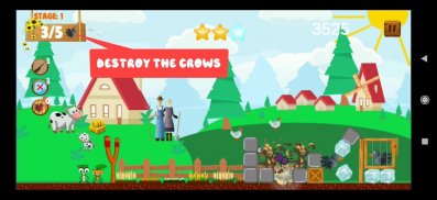 Angry Crows Рогатка катапульта screenshot 5