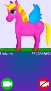 unicorn fake video call game screenshot 1