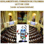 Ley 5 de 1992 Colombia voz-Reglamento del Congreso screenshot 1