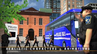 الشرطة الحافلة القيادة لعبة 3D screenshot 0