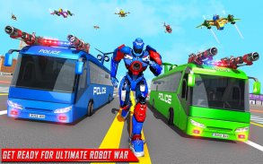 Bay Robot xe buýt cảnh sát biến trò chơi Robot war screenshot 3
