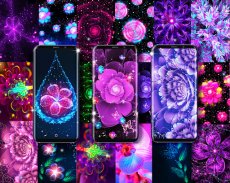 Glowing flowers live wallpaper screenshot 6