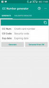 Credit card number generator and validator screenshot 4