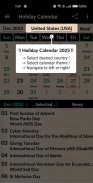 Holiday Calendar 2025 screenshot 10