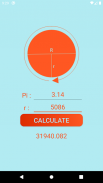 Circle Calculator Pi (Radius) screenshot 1