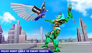Flying Police Eagle Bike Robot Hero: Robot Games screenshot 11