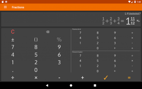 Fraksi Kalkulator dengan penyelesaian screenshot 2