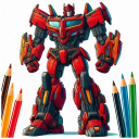 Robots Color By Number Book icon