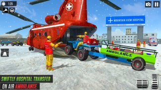 Snow ATV Quad Bike Ambulance Rescue Game screenshot 0