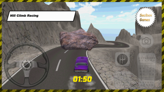สีม่วง Hill Climb เกมแข่งรถ screenshot 1